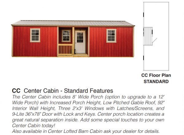 center cabin floor plan