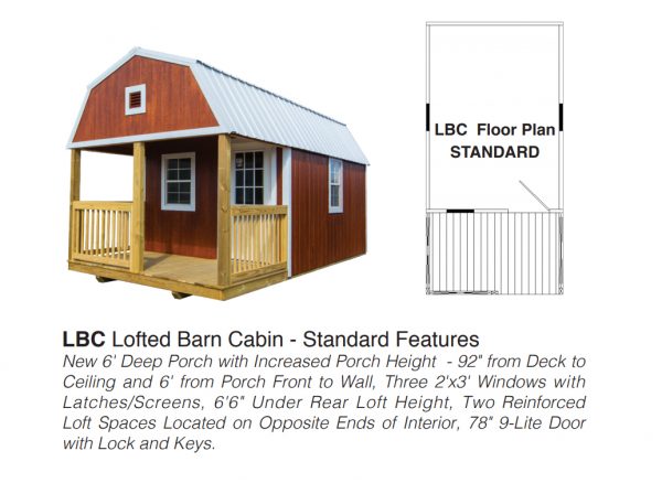 lofted barn cabin floor plan