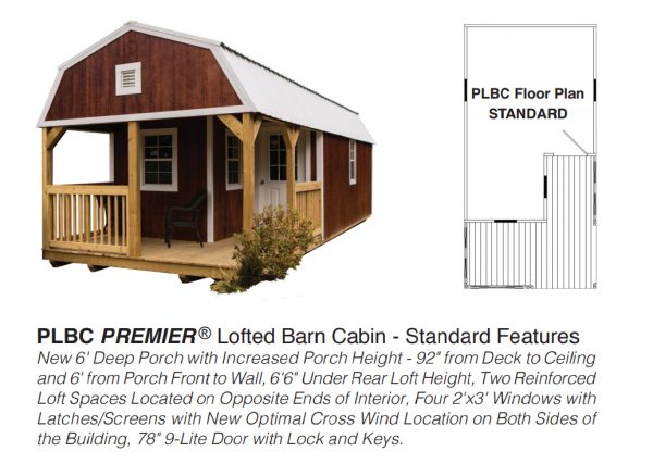 premier lofted barn cabin floor plan