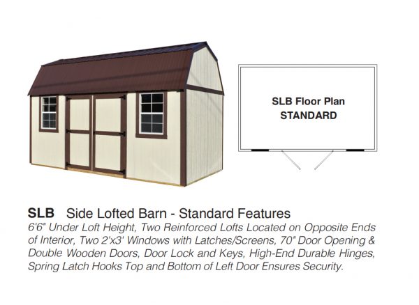 side lofted barn floor plan